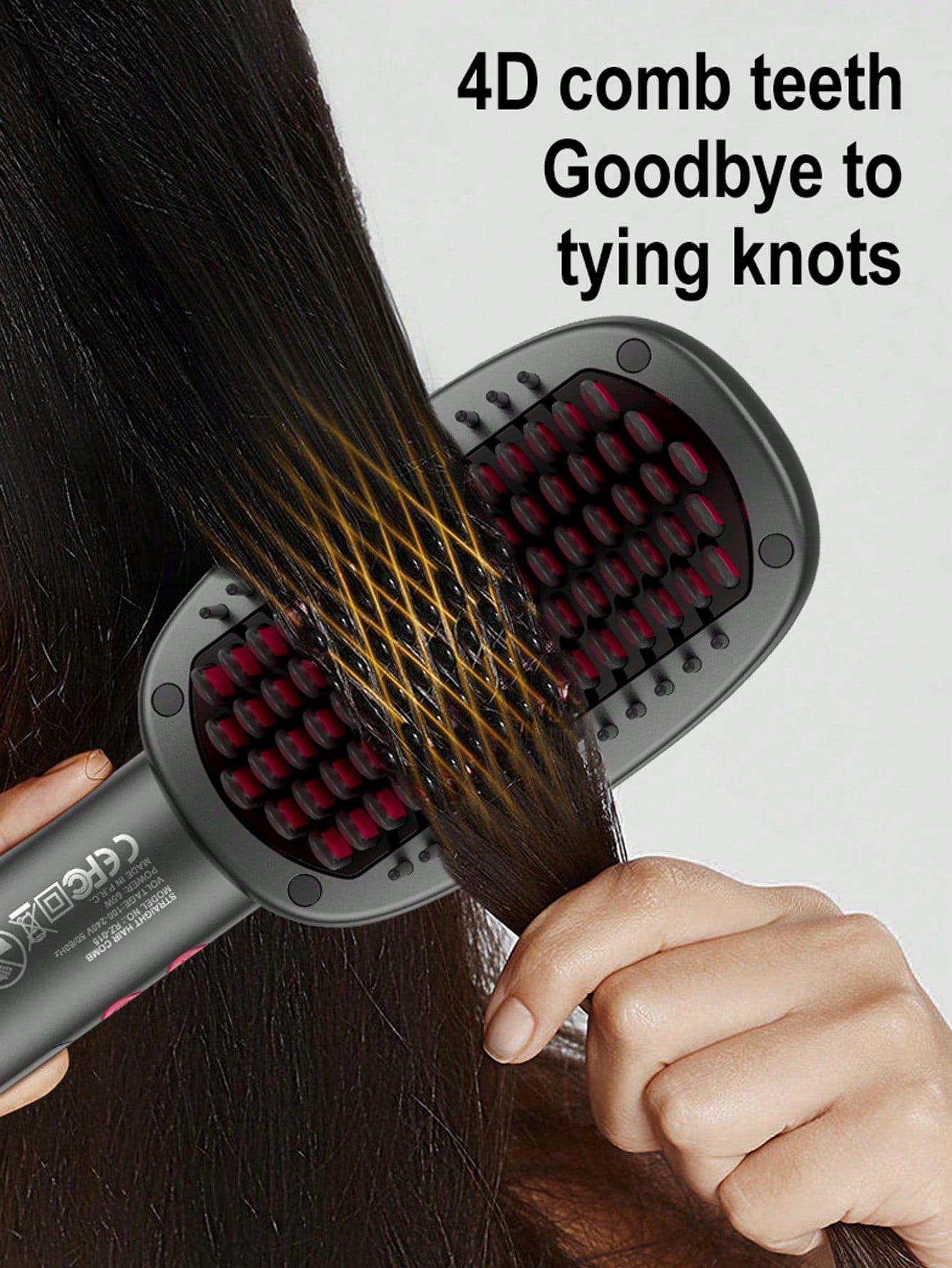 PinkSings Electric Hair Straightener Brush with Wider Panel