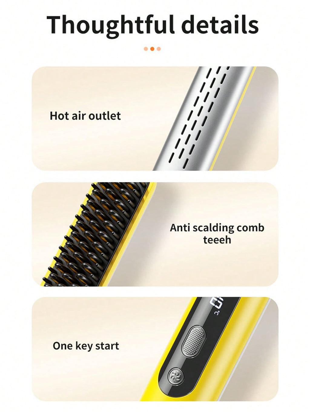 PinkSings Cordless Hair Straightener Brush with Blow Air Quick Shaping